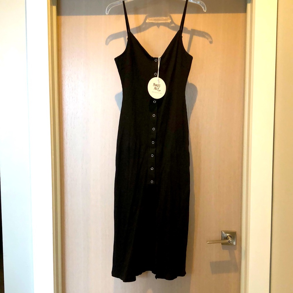 Princess Polly maxi dress. Black. Ribbed material. Size 10